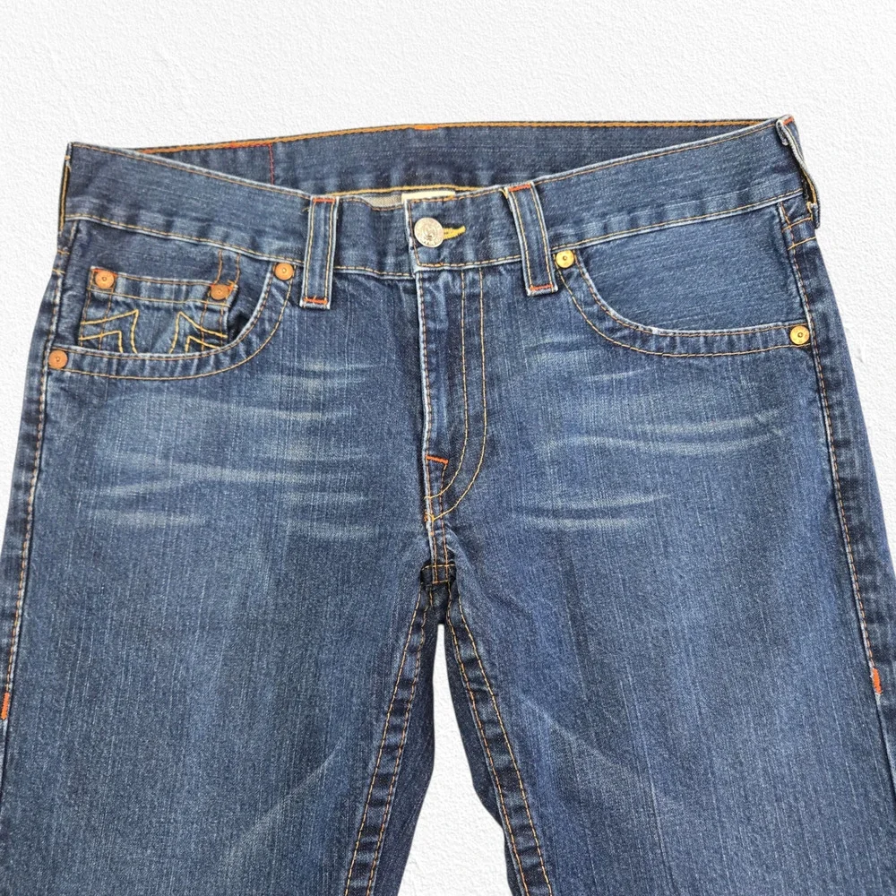 Y2K Vintage True Religion Bobby World Tour Jeans Straight Leg 33 x 33 USA Made